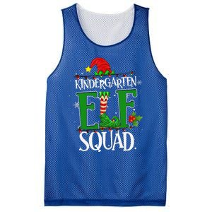 Christmas Teacher Kindergarten Elf Squad Xmas Lights Pajamas Mesh Reversible Basketball Jersey Tank