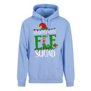 Christmas Teacher Kindergarten Elf Squad Xmas Lights Pajamas Unisex Surf Hoodie