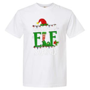 Christmas Teacher Kindergarten Elf Squad Xmas Lights Pajamas Garment-Dyed Heavyweight T-Shirt