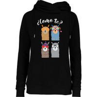 Como Te Llamas Funny Student Spanish Teacher Womens Funnel Neck Pullover Hood