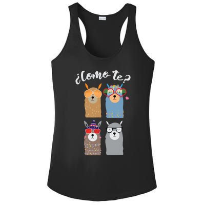 Como Te Llamas Funny Student Spanish Teacher Ladies PosiCharge Competitor Racerback Tank