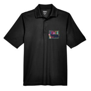 Cute Teach Love And Inspire Teacher Back To School Men's Origin Performance Pique Polo