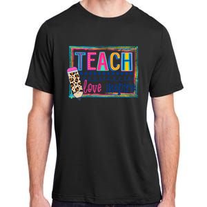 Cute Teach Love And Inspire Teacher Back To School Adult ChromaSoft Performance T-Shirt