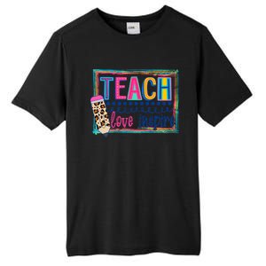 Cute Teach Love And Inspire Teacher Back To School Tall Fusion ChromaSoft Performance T-Shirt