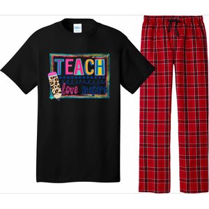 Cute Teach Love And Inspire Teacher Back To School Pajama Set