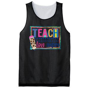 Cute Teach Love And Inspire Teacher Back To School Mesh Reversible Basketball Jersey Tank