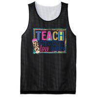 Cute Teach Love And Inspire Teacher Back To School Mesh Reversible Basketball Jersey Tank