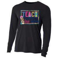 Cute Teach Love And Inspire Teacher Back To School Cooling Performance Long Sleeve Crew