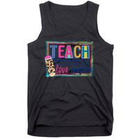 Cute Teach Love And Inspire Teacher Back To School Tank Top