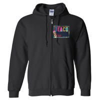 Cute Teach Love And Inspire Teacher Back To School Full Zip Hoodie