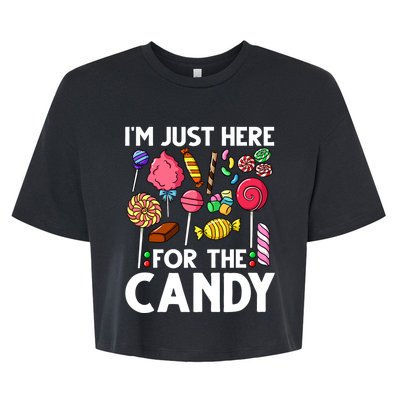 Candy Tester Lollipop Sweets Halloween Bella+Canvas Jersey Crop Tee