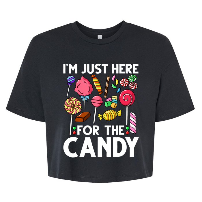 Candy Tester Lollipop Sweets Halloween Bella+Canvas Jersey Crop Tee