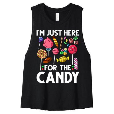 Candy Tester Lollipop Sweets Halloween Women's Racerback Cropped Tank