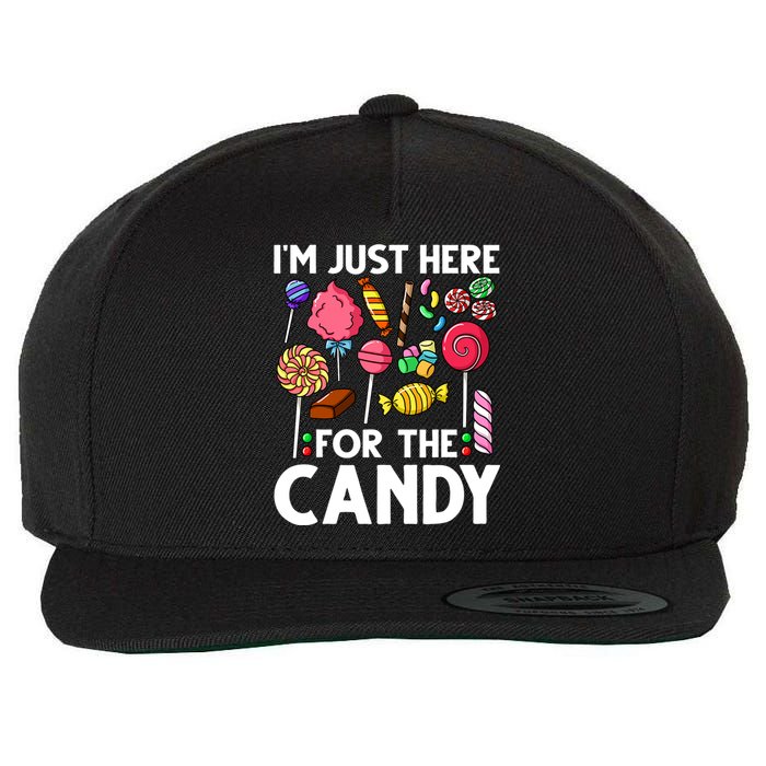 Candy Tester Lollipop Sweets Halloween Wool Snapback Cap