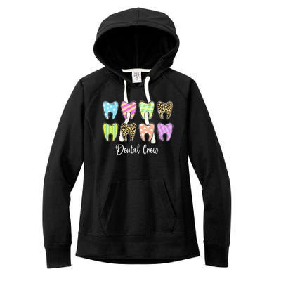 Cute Teeth Leopard Dental Crew Easter Day Christians Women's Fleece Hoodie