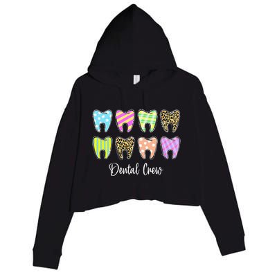 Cute Teeth Leopard Dental Crew Easter Day Christians Crop Fleece Hoodie