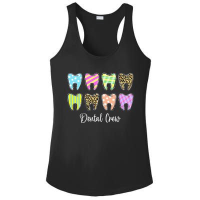 Cute Teeth Leopard Dental Crew Easter Day Christians Ladies PosiCharge Competitor Racerback Tank