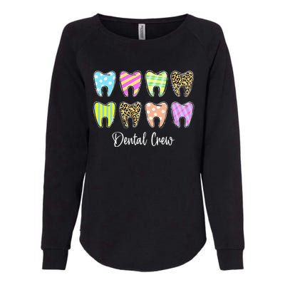 Cute Teeth Leopard Dental Crew Easter Day Christians Womens California Wash Sweatshirt