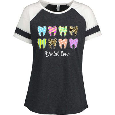 Cute Teeth Leopard Dental Crew Easter Day Christians Enza Ladies Jersey Colorblock Tee