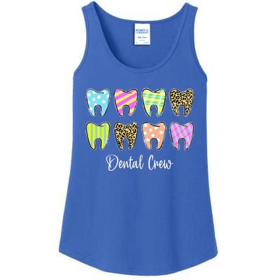 Cute Teeth Leopard Dental Crew Easter Day Christians Ladies Essential Tank