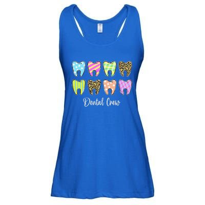 Cute Teeth Leopard Dental Crew Easter Day Christians Ladies Essential Flowy Tank