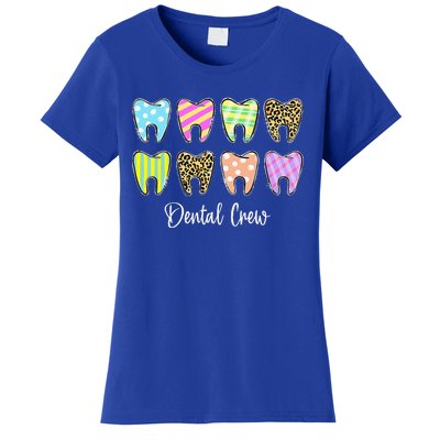 Cute Teeth Leopard Dental Crew Easter Day Christians Women's T-Shirt