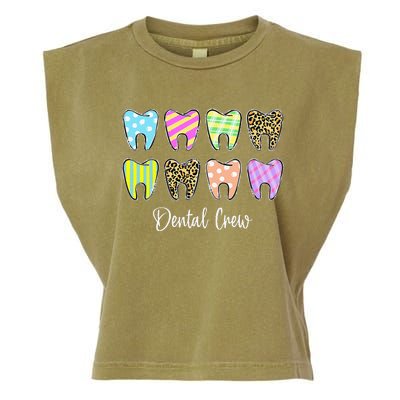 Cute Teeth Leopard Dental Crew Easter Day Christians Garment-Dyed Women's Muscle Tee