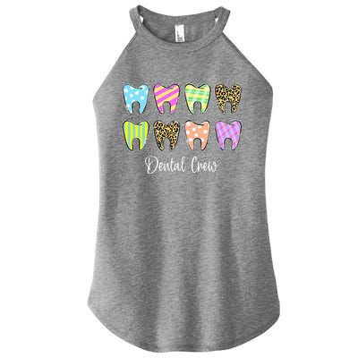 Cute Teeth Leopard Dental Crew Easter Day Christians Women's Perfect Tri Rocker Tank