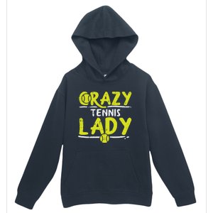 Crazy Tennis Lady Funny Sport Player Coach Gift Urban Pullover Hoodie