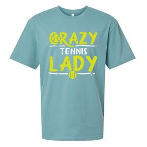 Crazy Tennis Lady Funny Sport Player Coach Gift Sueded Cloud Jersey T-Shirt