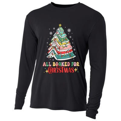 Christmas Tree Lights All Booked For Xmas Book Gift Cooling Performance Long Sleeve Crew