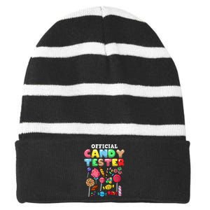 Candy Tester Lollipop Sweets Halloween Striped Beanie with Solid Band