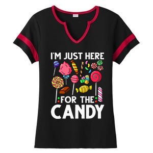 Candy Tester Lollipop Sweets Halloween Ladies Halftime Notch Neck Tee