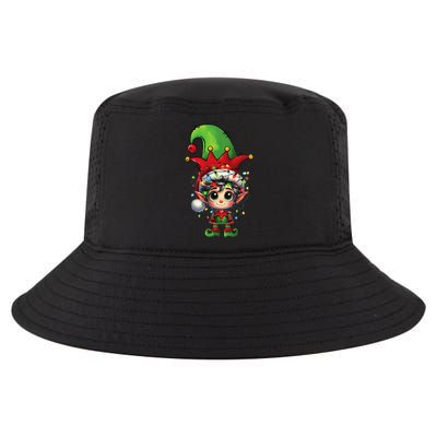 Christmas Tree Lights Santa Hat Elf Brussels Griffon Dog Cool Comfort Performance Bucket Hat