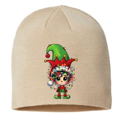 Christmas Tree Lights Santa Hat Elf Brussels Griffon Dog Sustainable Beanie