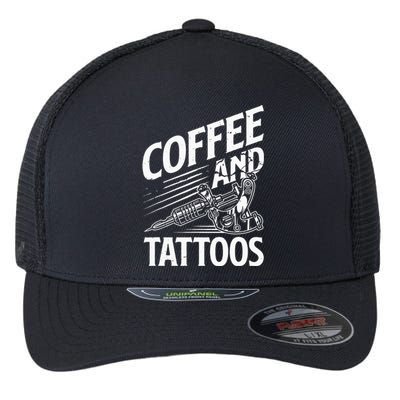 Coffee & Tattoo Lover Tattoos Tattoo Artist Tattooist Flexfit Unipanel Trucker Cap