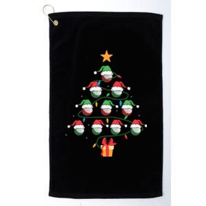 Christmas Golf Tree Light Santa Hat Funny Xmas Sport Holiday Platinum Collection Golf Towel