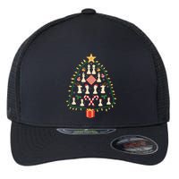 Christmas Chess Tree Light Santa Hat Funny Xmas Sport Holiday Flexfit Unipanel Trucker Cap