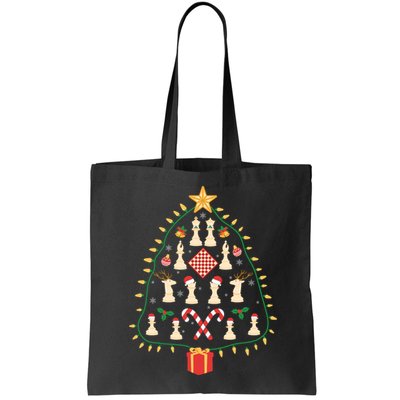Christmas Chess Tree Light Santa Hat Funny Xmas Sport Holiday Bag