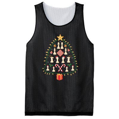 Christmas Chess Tree Light Santa Hat Funny Xmas Sport Holiday Mesh Reversible Basketball Jersey Tank