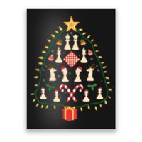 Christmas Chess Tree Light Santa Hat Funny Xmas Sport Holiday Poster