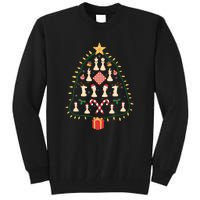 Christmas Chess Tree Light Santa Hat Funny Xmas Sport Holiday Tall Sweatshirt