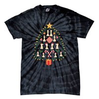 Christmas Chess Tree Light Santa Hat Funny Xmas Sport Holiday Tie-Dye T-Shirt