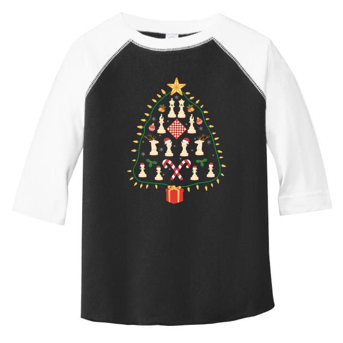 Christmas Chess Tree Light Santa Hat Funny Xmas Sport Holiday Toddler Fine Jersey T-Shirt