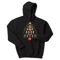 Christmas Chess Tree Light Santa Hat Funny Xmas Sport Holiday Kids Hoodie