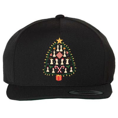 Christmas Chess Tree Light Santa Hat Funny Xmas Sport Holiday Wool Snapback Cap