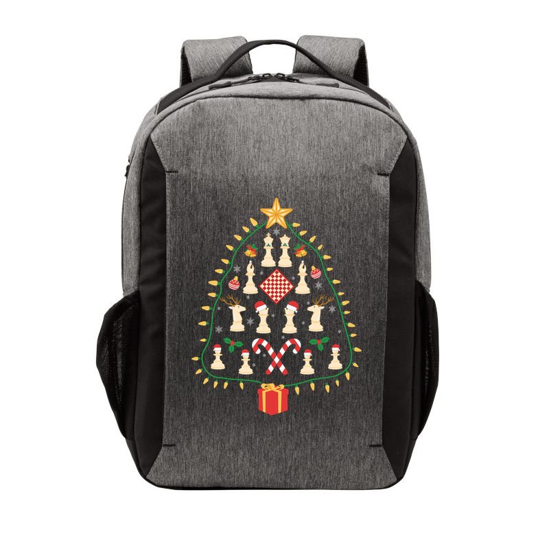 Christmas Chess Tree Light Santa Hat Funny Xmas Sport Holiday Vector Backpack