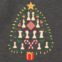 Christmas Chess Tree Light Santa Hat Funny Xmas Sport Holiday Vector Backpack