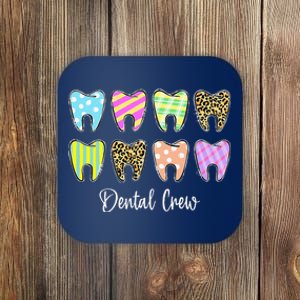 Cute Teeth Leopard Dental Crew Easter Day Christians Coaster