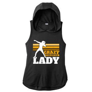 Crazy Throwing Lady Shot Putter Thrower Wo Shot Put Ladies PosiCharge Tri-Blend Wicking Draft Hoodie Tank